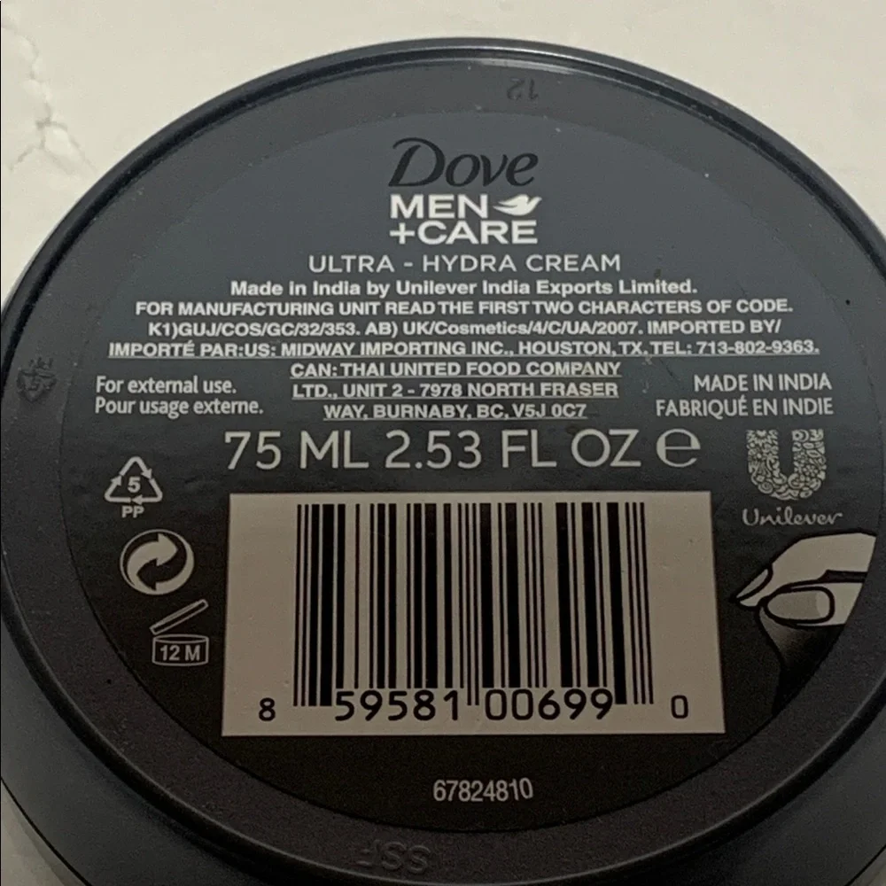 Dove Men+Care Ultra Hydra Cream Face Hands Body 2-2.5 oz New